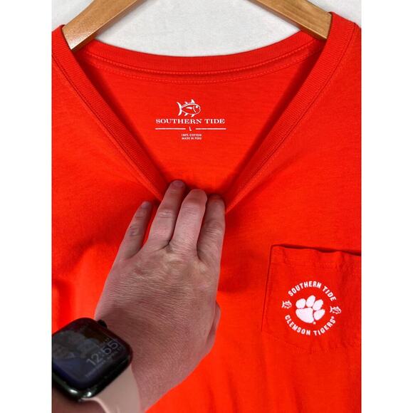 Southern Tide Clemson Tigers Red Long Sleeve T Shirt Men's Size Large - Picture 3 of 7